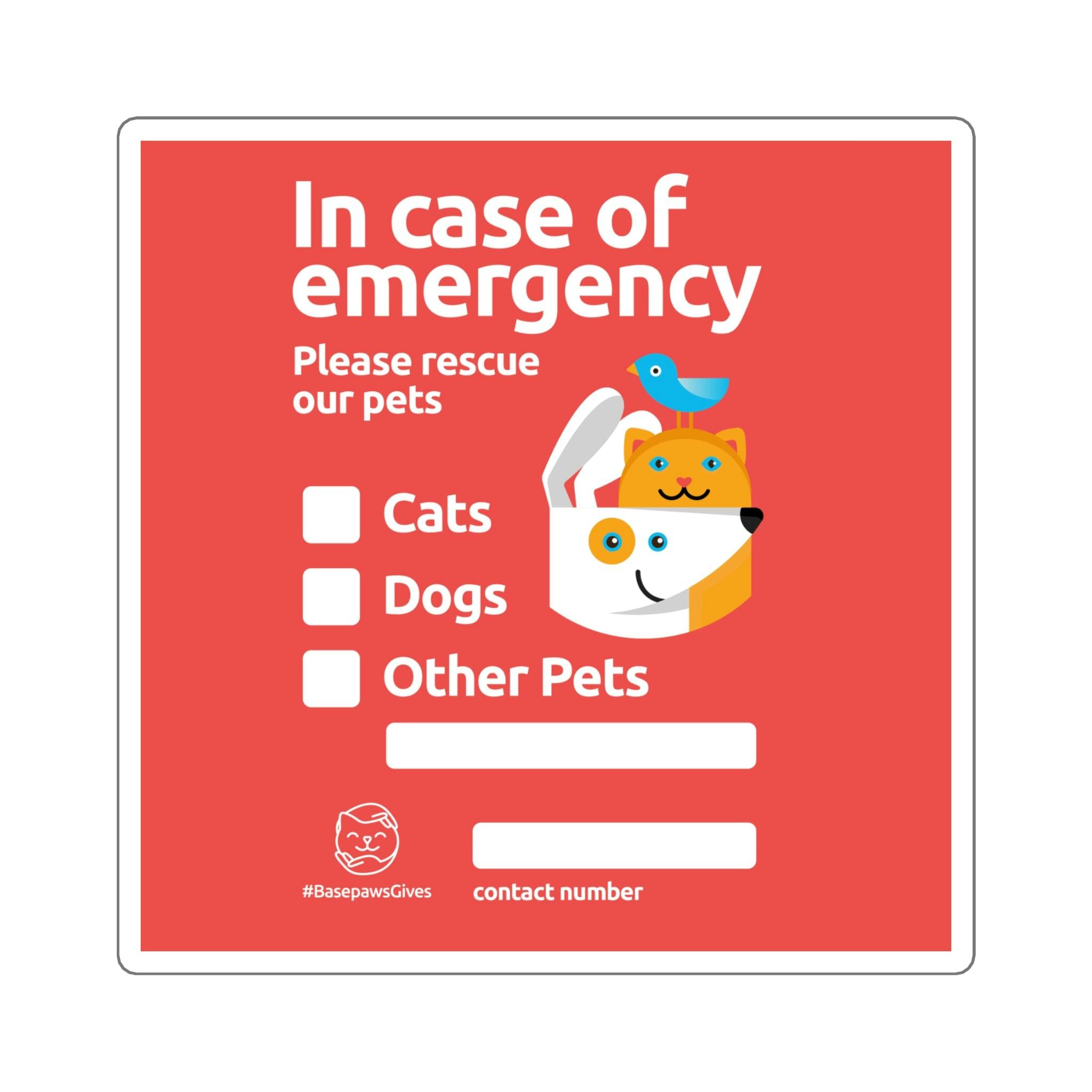Pet Fire Safety Sticker